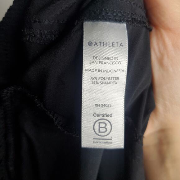 Athleta Chelsea Wide Leg Pant Black Women's Size 8 Utility Cargo Lounge - Picture 11 of 12